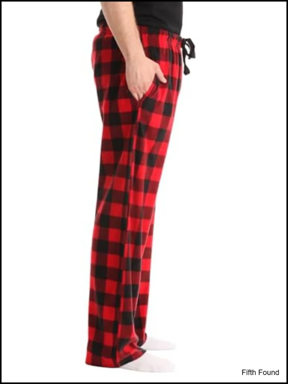 Micro Fleece Buffalo Plaid Pajama Pants with Pockets